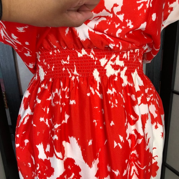 Eliza J Red Floral Flowers Dress Size 4 - Picture 4 of 4
